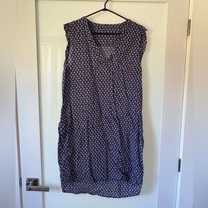 Joe Fresh Navy Sleeveless V-neck Beach Dress